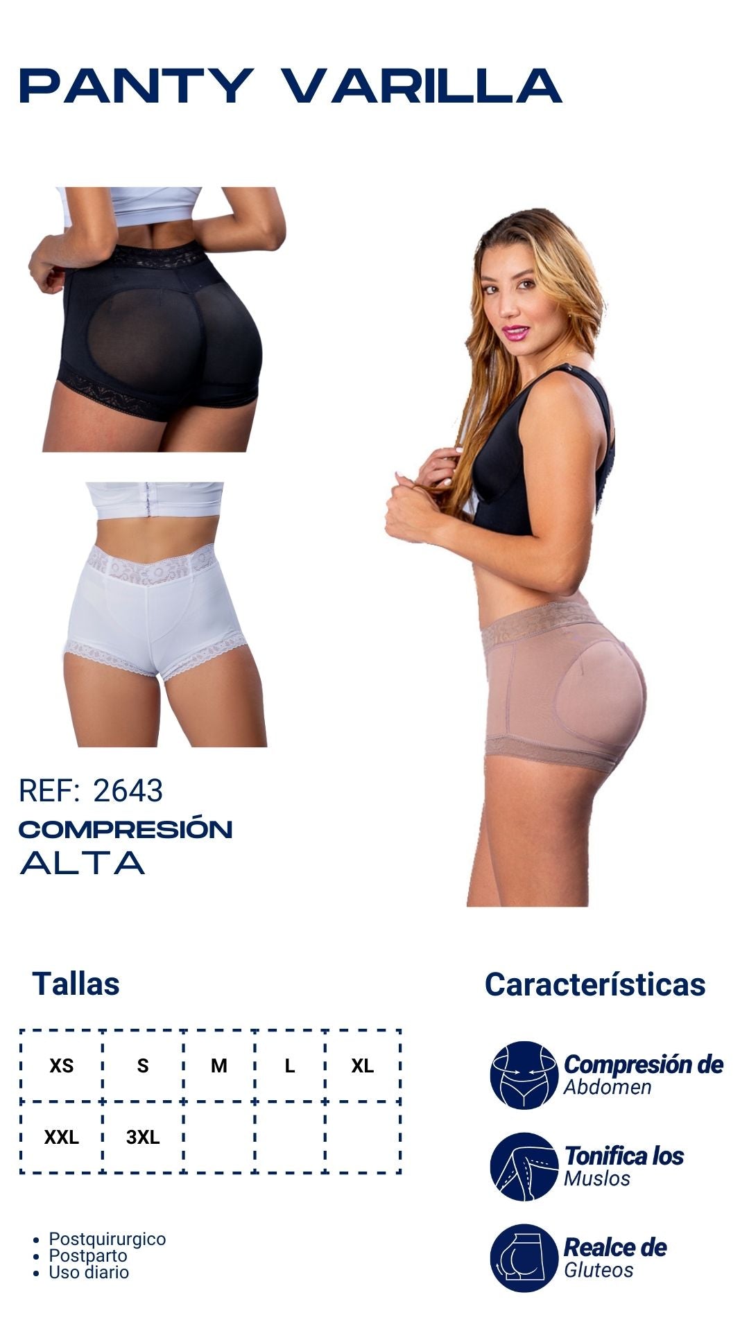 Panty Varilla 2643 - Infografía del producto