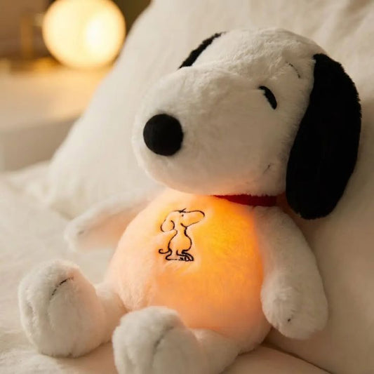 Peluche Snoopy Relajante 30cm Respira Musica Luz Ecuador