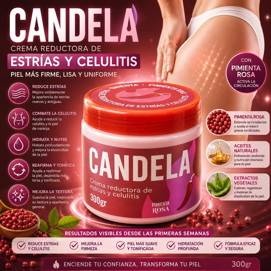 Crema Candela Estrias Celulitis 300g Reafirmante Ecuador