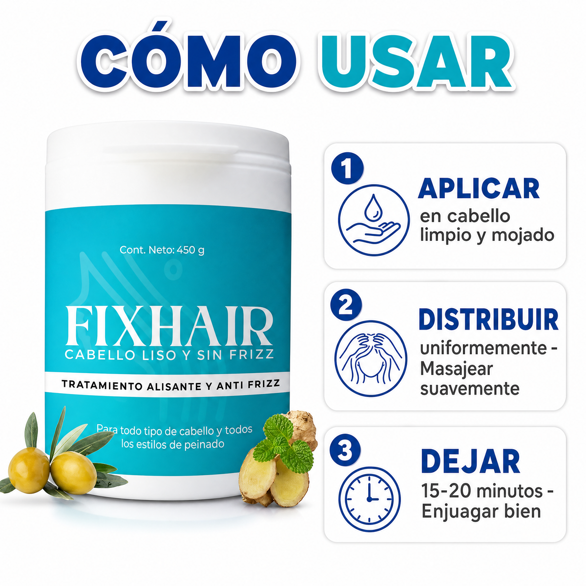 Fix Hair Alisante Antifrizz 500g - Cabello Natural