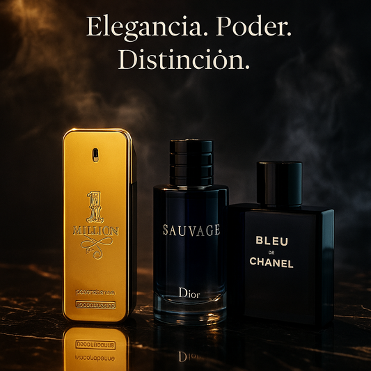 Perfumes One Million + Dior Sauvage + Blue Chanel