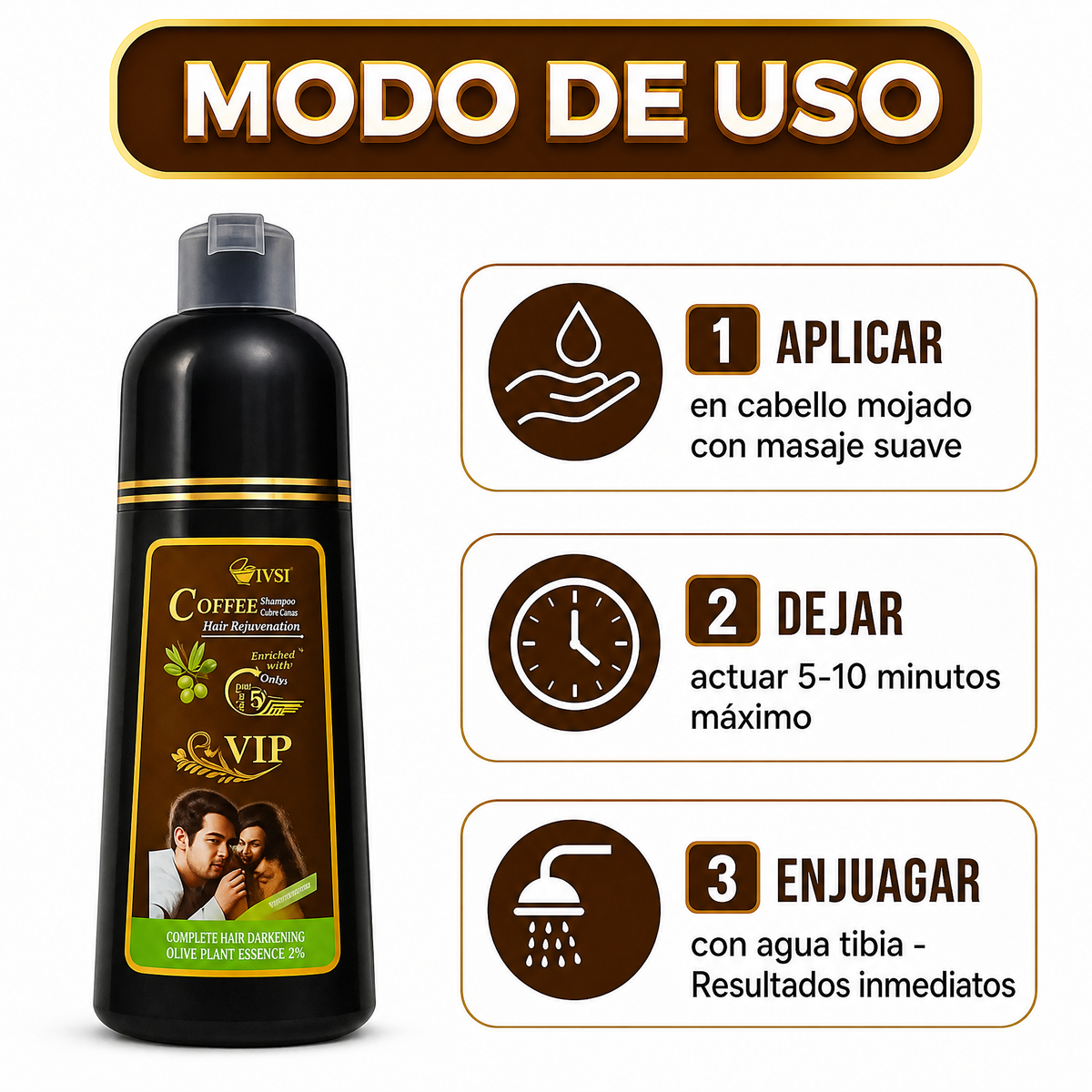 Shampoo Cubre Canas IVSI 400ml - Cobertura Natural Premium
