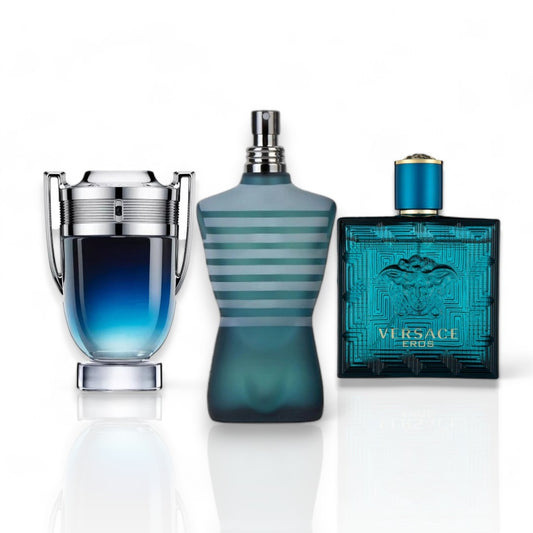 Combo Perfumes Le male, Versace e Invictus