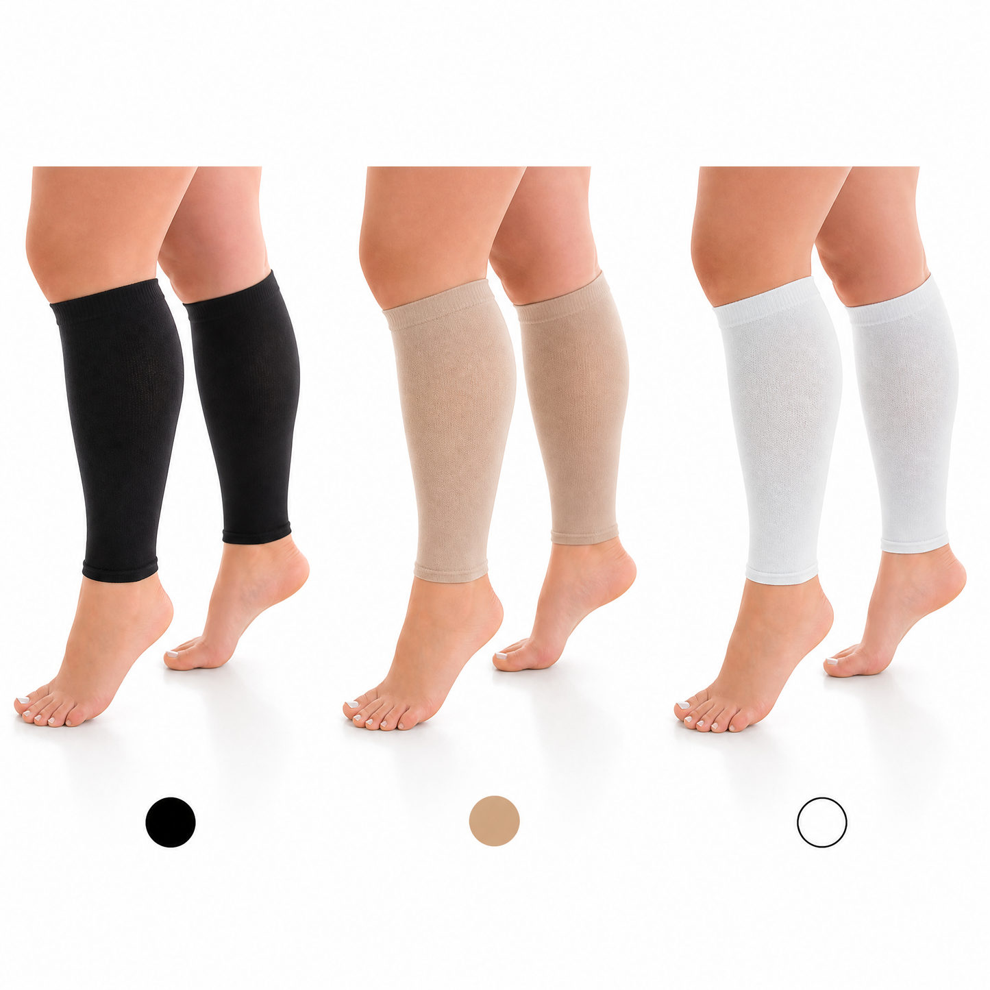 Medias de Compresión 2655 - Variantes Negro Beige Blanco Ecuador