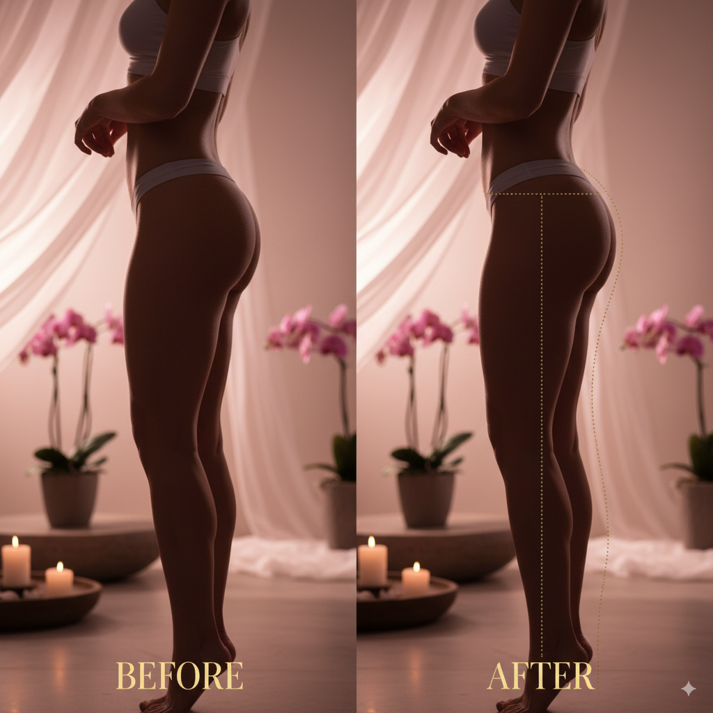 Aceite Corporal para Glúteos y Piernas - presentación
