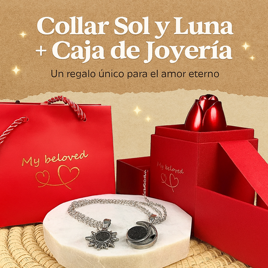 Collar Sol y Luna + Caja de Joyeria