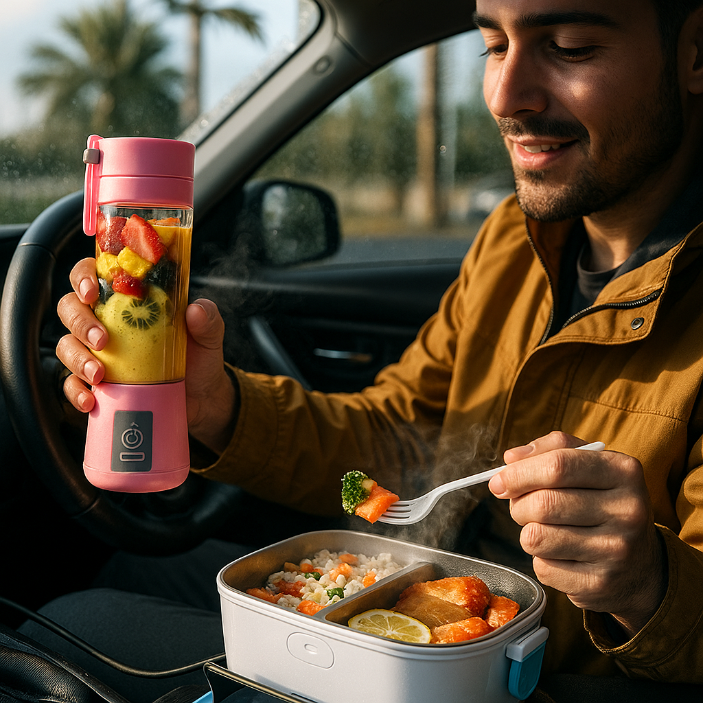 Combo lonchera eléctrica y licuadora