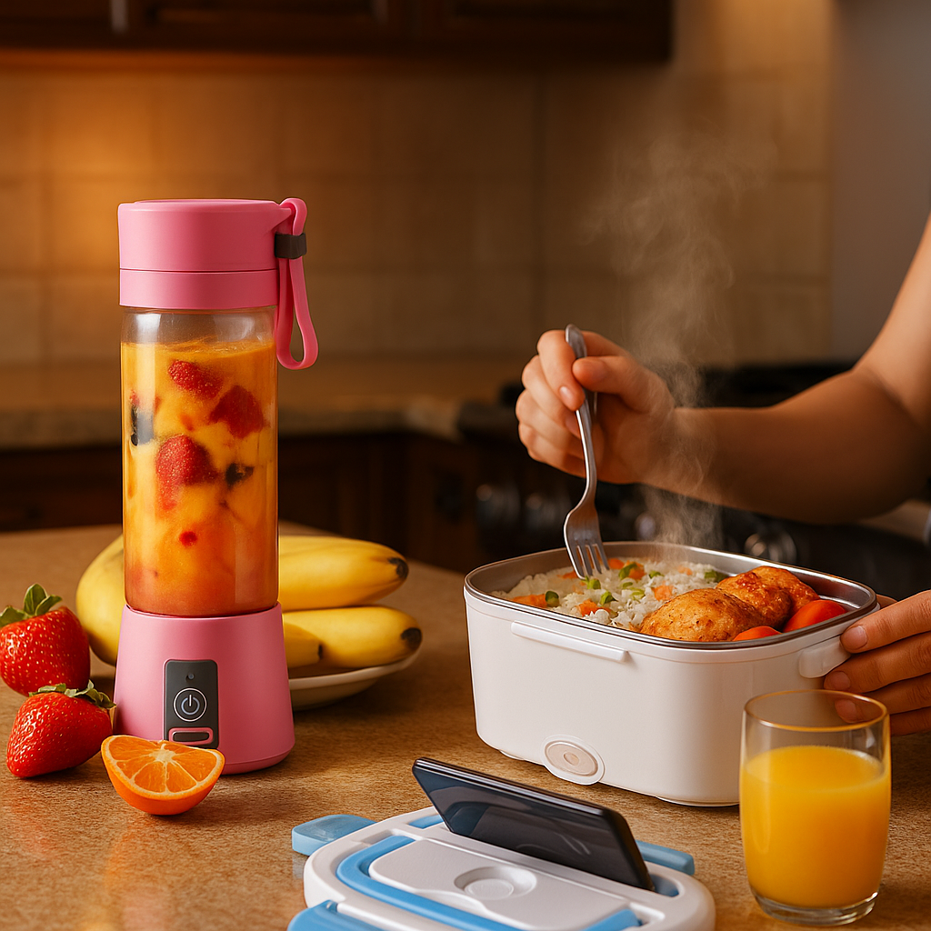 Combo lonchera eléctrica y licuadora