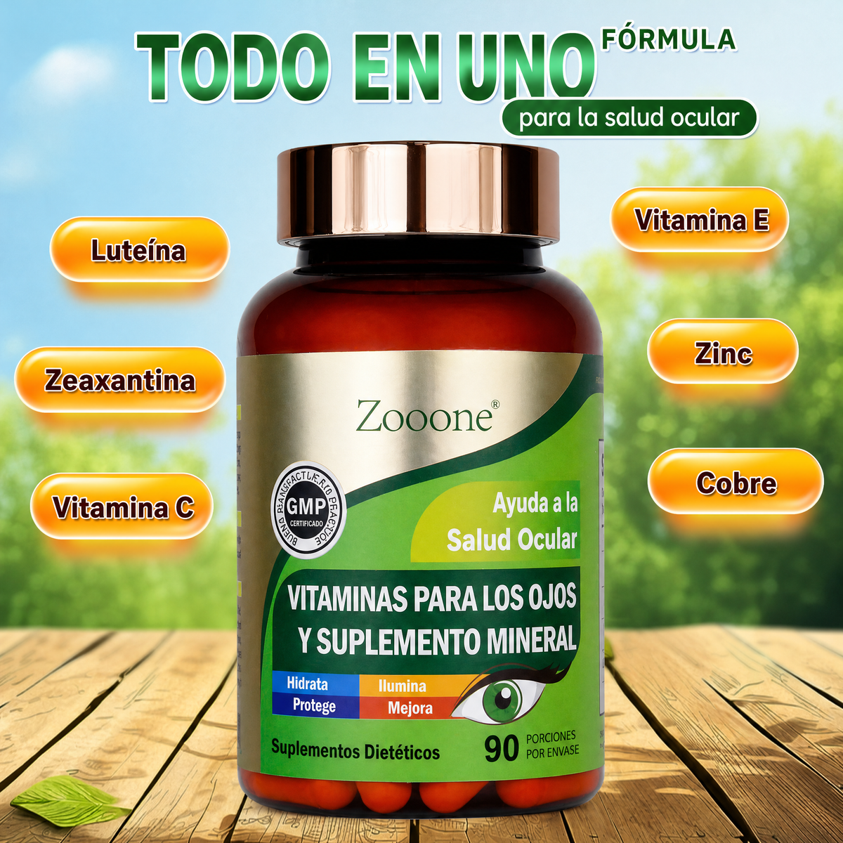 Zooone Vitaminas Oculares 90 Cápsulas - Imagen del producto 2