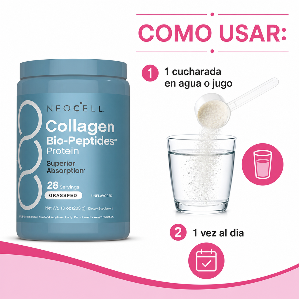 NeoCell Collagen Peptides 283g - Como Usar Modo de Uso Ecuador