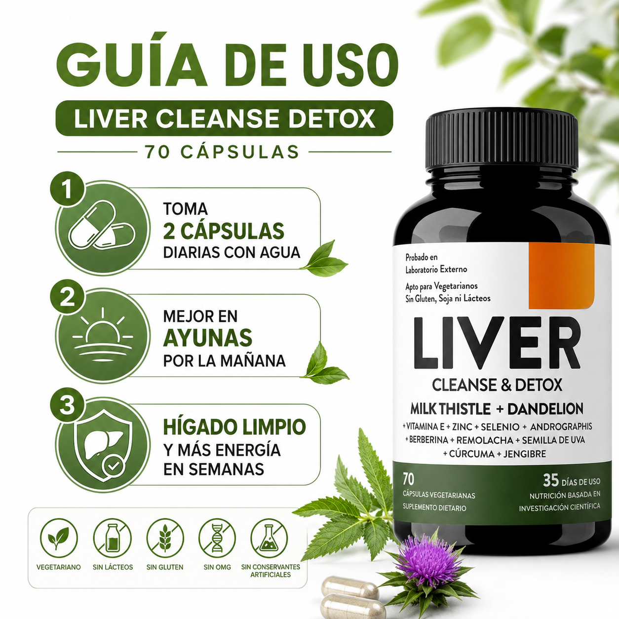 Liver Cleanse Detox - Guia de Uso 3 Pasos Ecuador