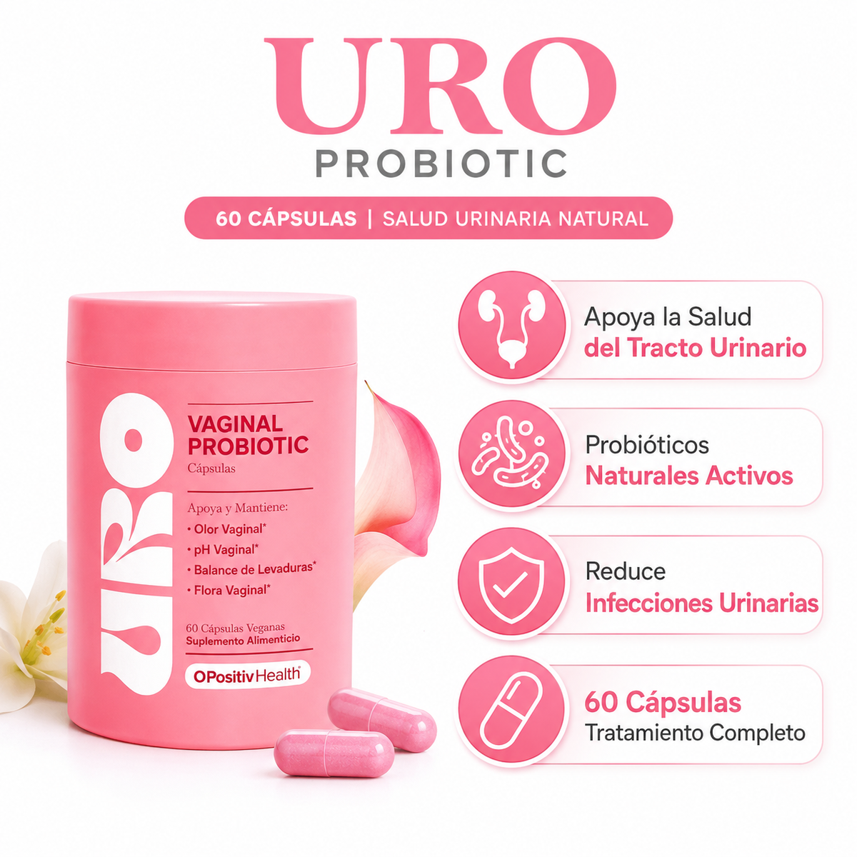 Probiotic URO - Infografico Probioticos Salud Urinaria Ecuador