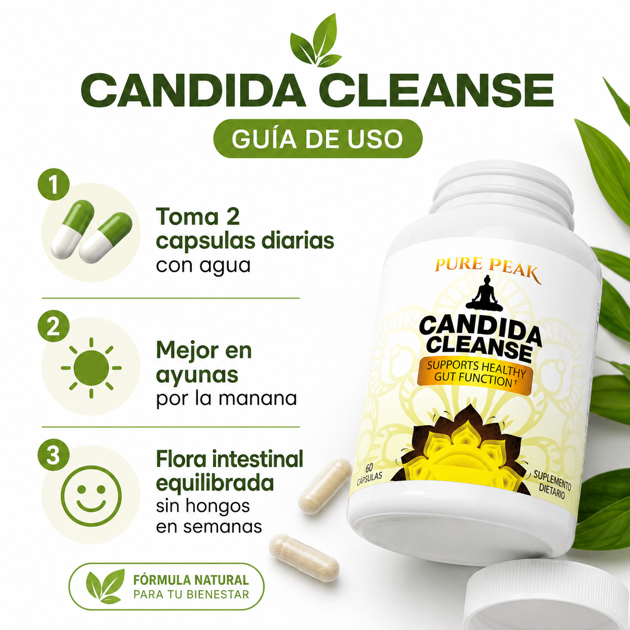 Candida Cleanse - Guia de Uso 3 Pasos Ecuador