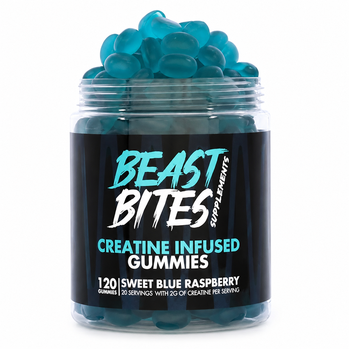 Beast Bites Creatina 30 Gomitas Energia - Producto Fondo Blanco Ecuador