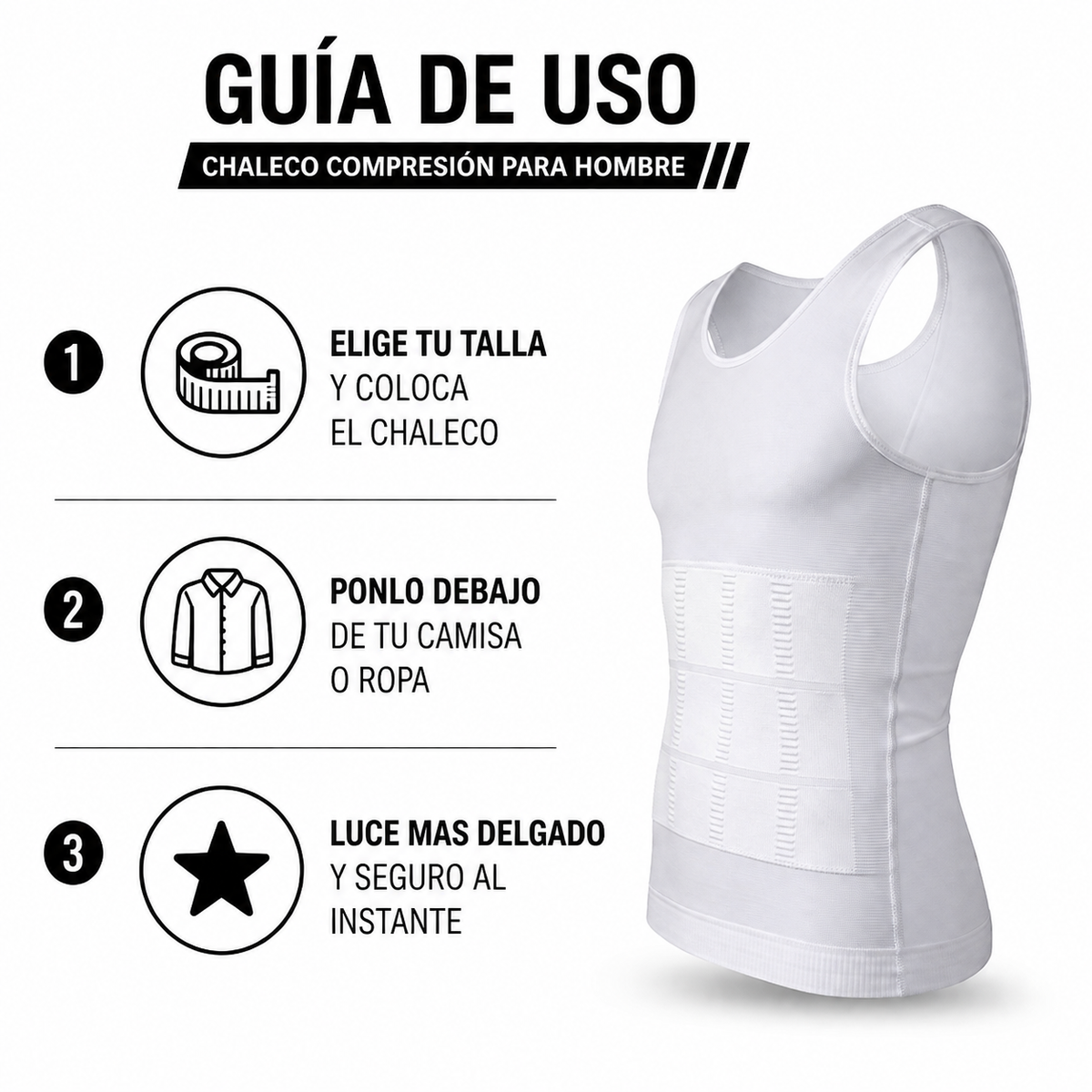 Chaleco Compresion - Guia de Uso 3 Pasos Ecuador