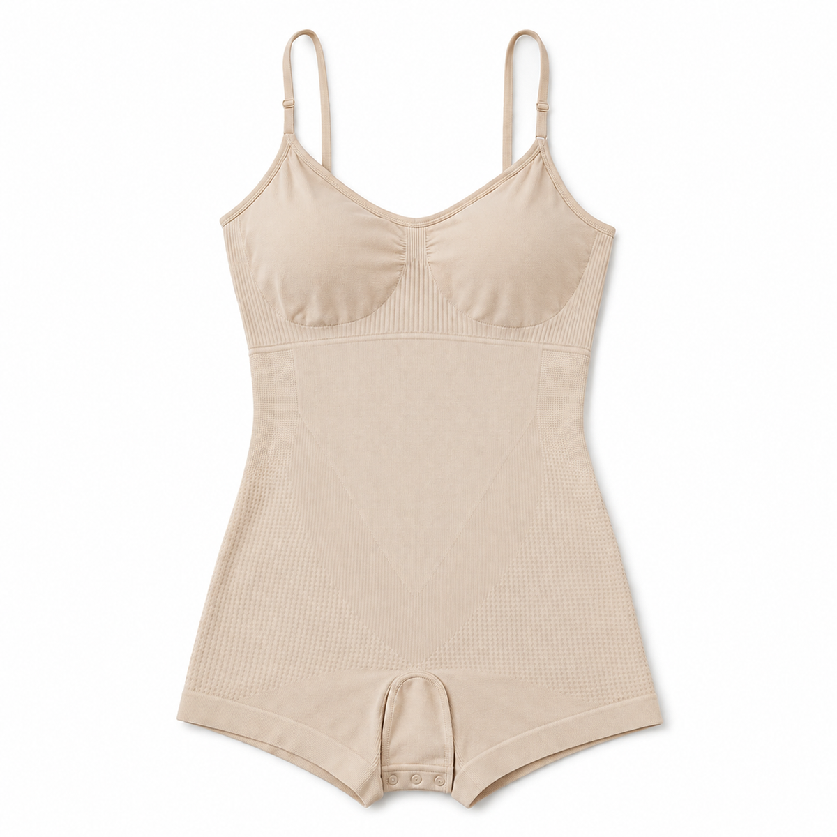 Faja Tejida Pierna Corta 2672 - Color Beige Flat Lay Ecuador