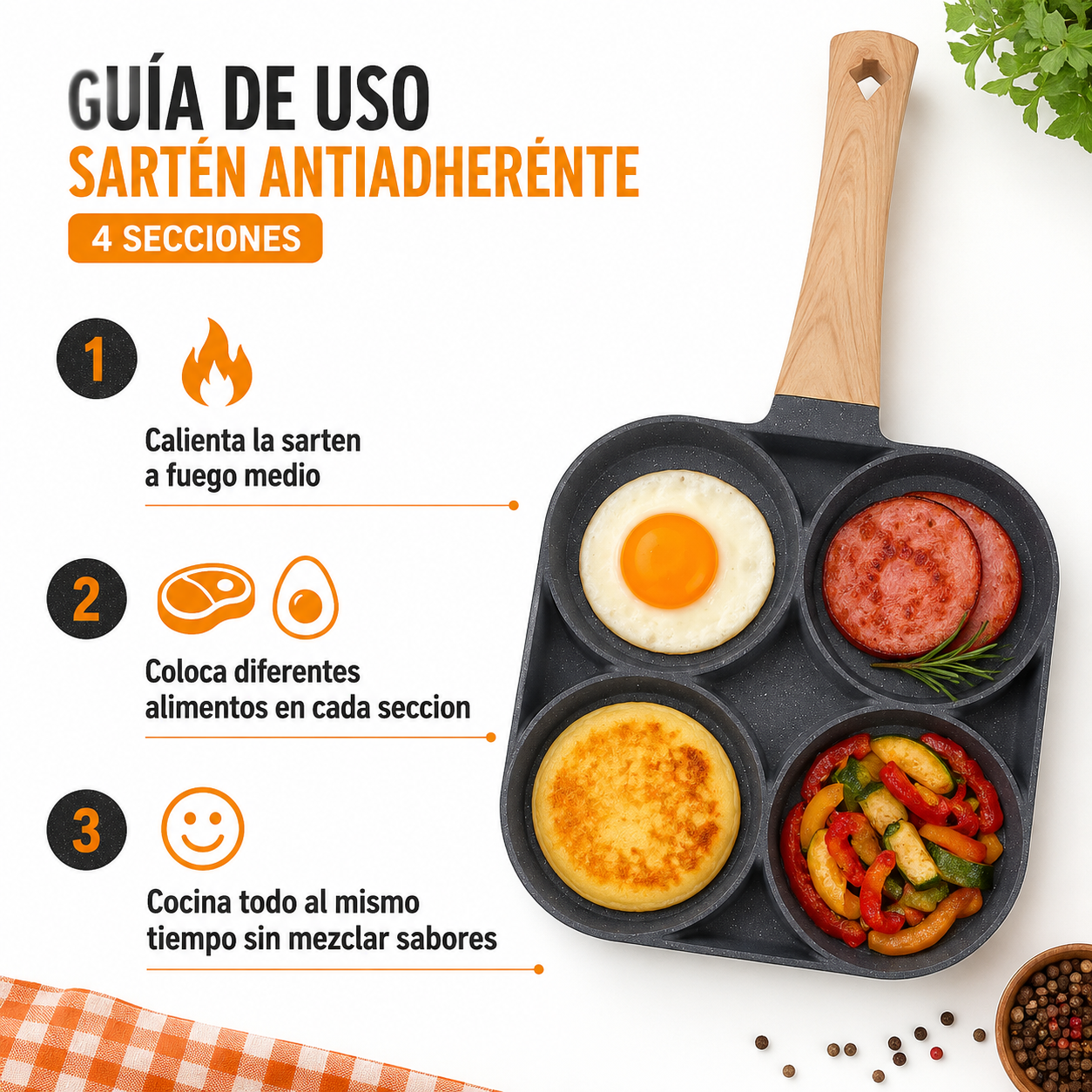 Sarten 4 Secciones Guia Uso Ecuador