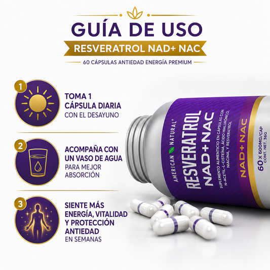 Resveratrol NAD+ NAC - Guia de Uso 3 Pasos Ecuador