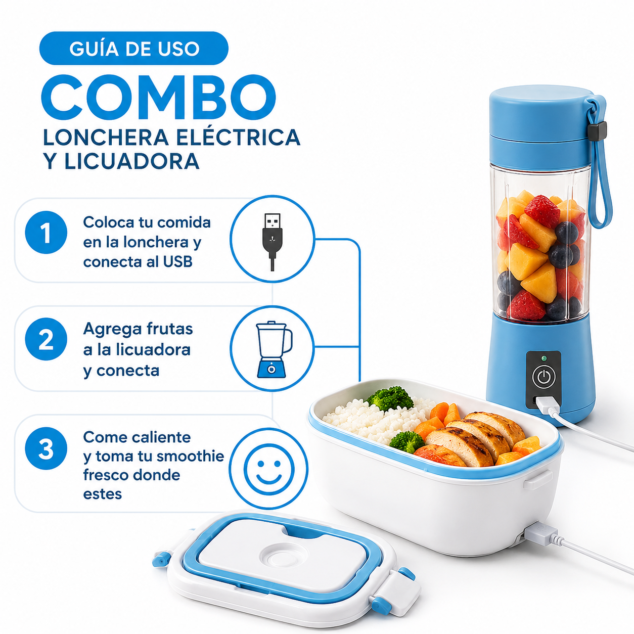 Combo Lonchera Licuadora - Guia Uso Ecuador