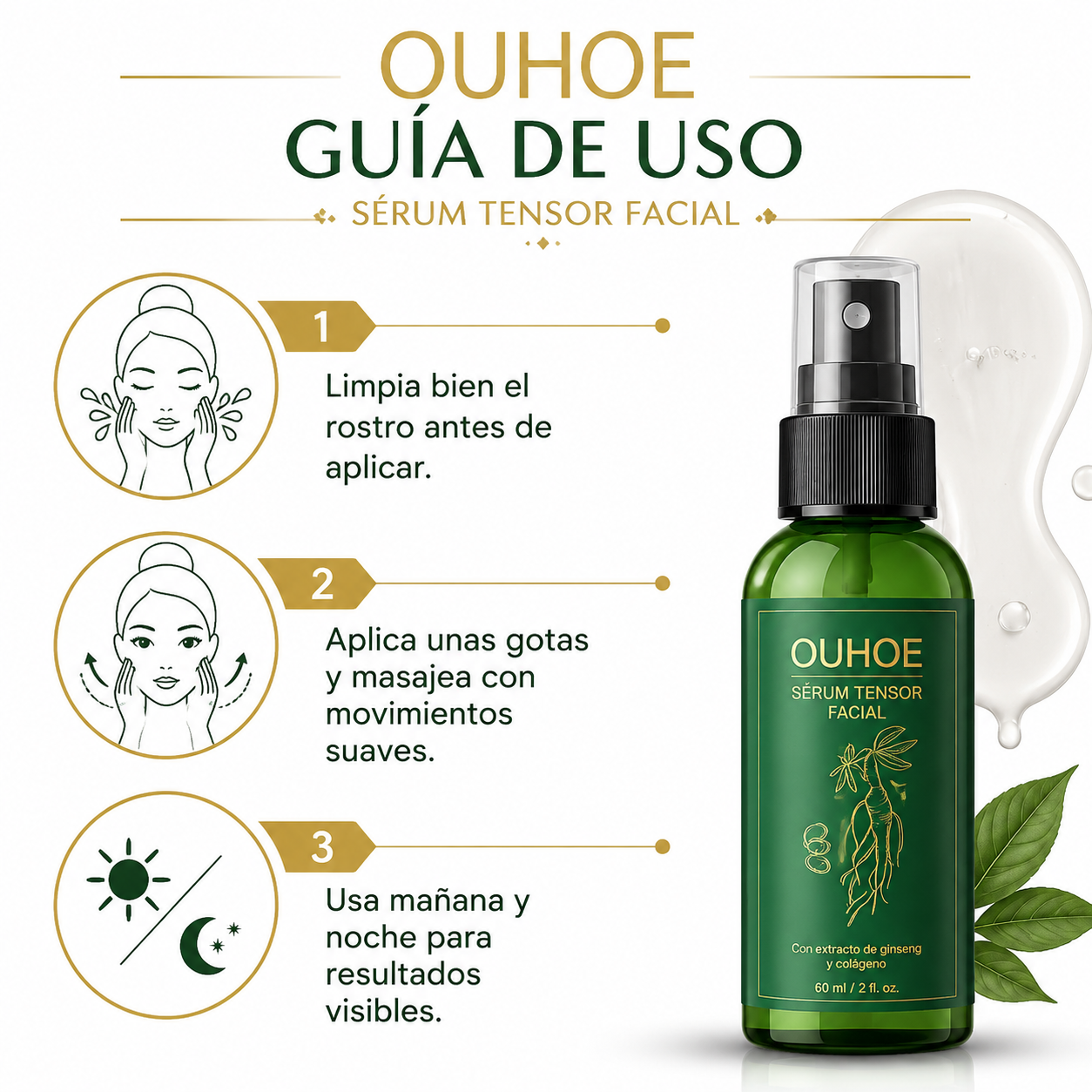 Tonico OUHOE - Guia de Uso 3 Pasos Ecuador