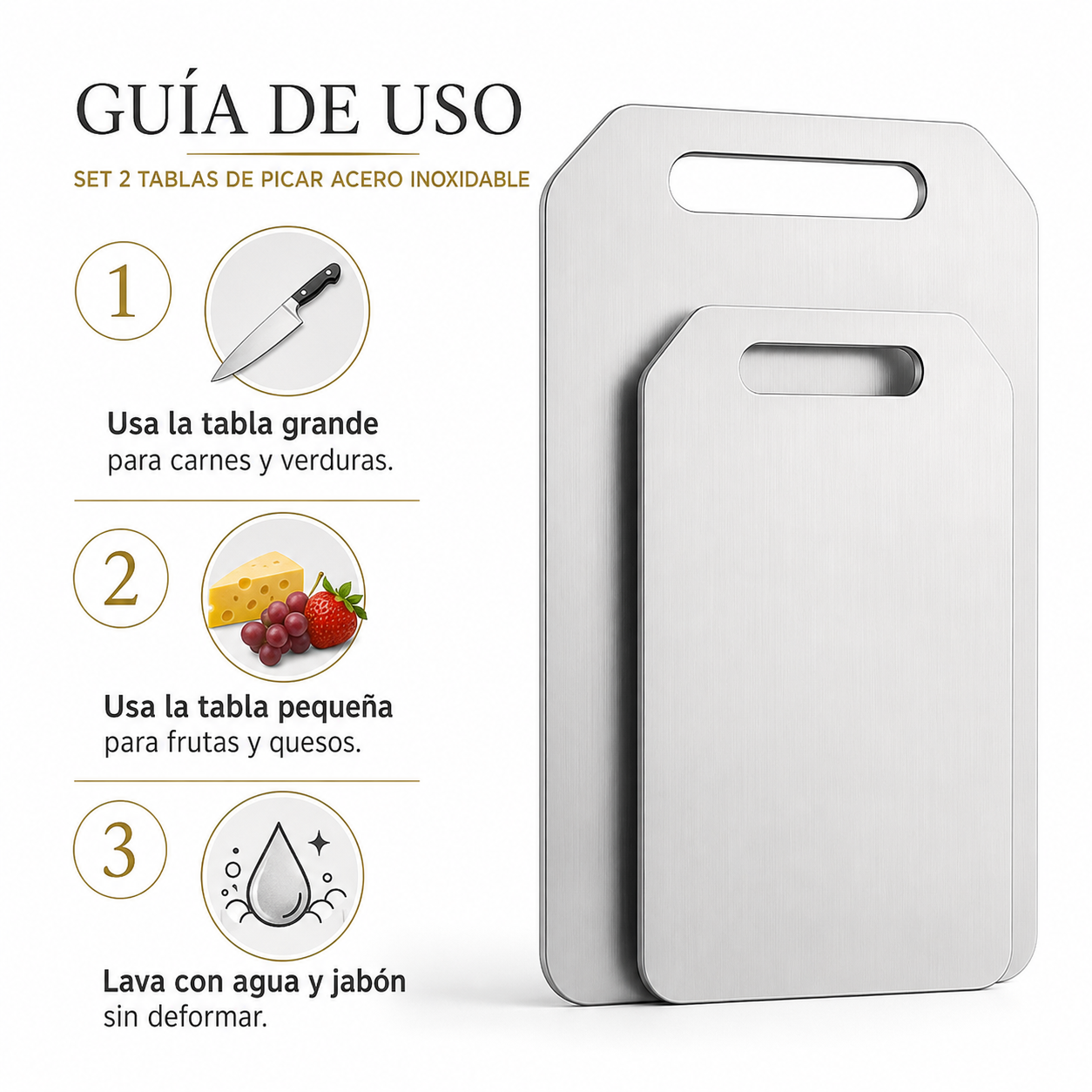 Tablas Picar Fiorenza - Guia de Uso 3 Pasos Ecuador