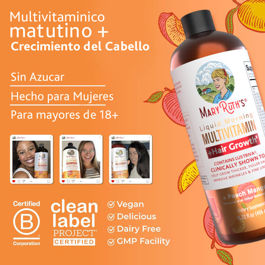 Multivitaminico Mary Ruths Peach Mango - 450 ml