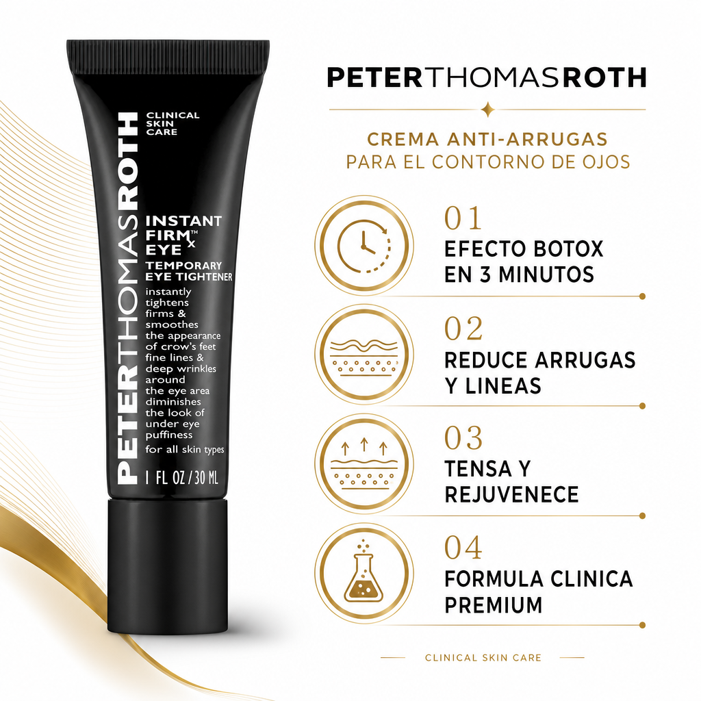 Crema Peter Thomas Roth 30ml - Infografico Efecto Botox Arrugas Ecuador