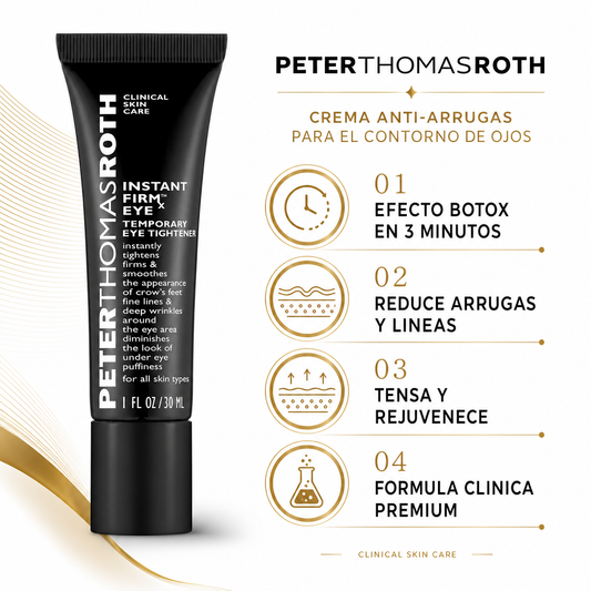 Crema Peter Thomas Roth 30ml - Infografico Efecto Botox Arrugas Ecuador