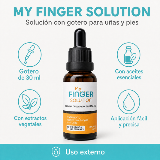 My Finger Solution 30 ml - Infografía Ecuador
