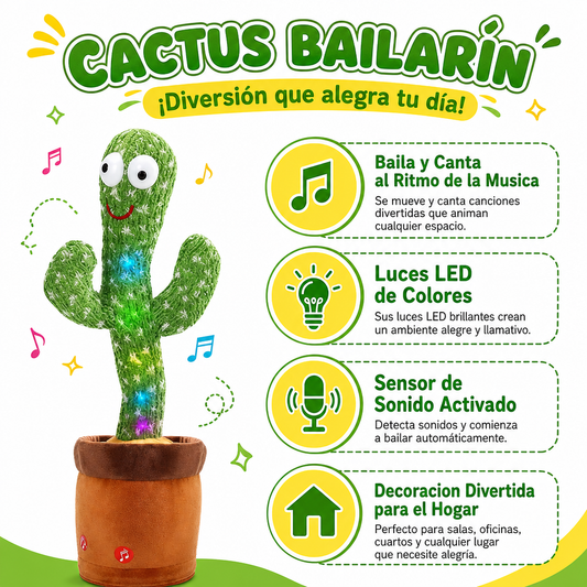 Cactus Bailarin - Infografico Baila Canta LED Ecuador