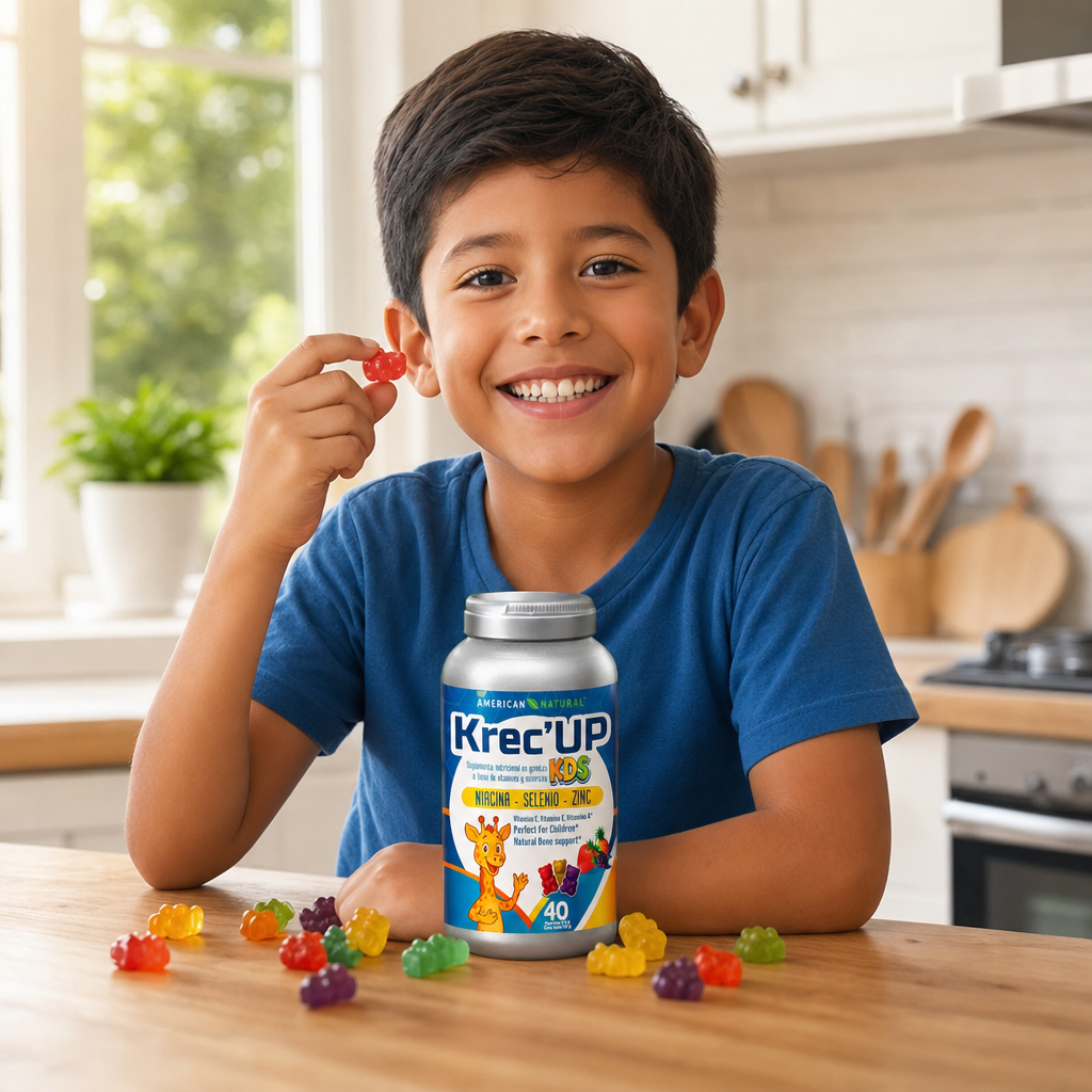 KrecUp Kids Gomitas 40 - Lifestyle Nino Feliz Vitaminas Ecuador