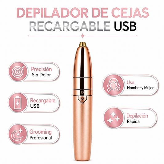 Depilador de Cejas Recargable - Grooming Precisión USB