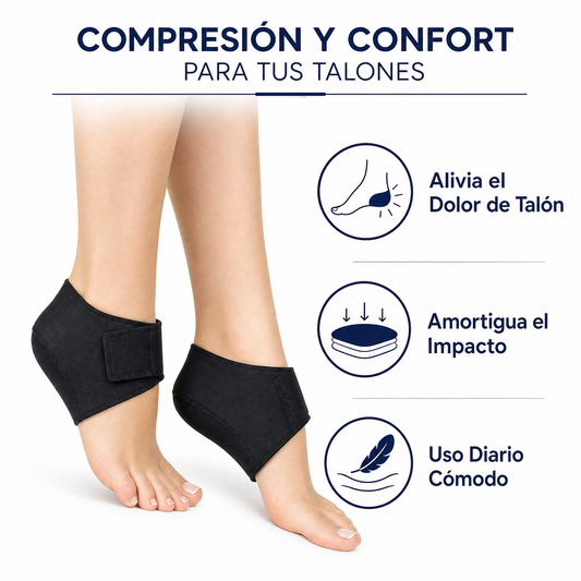 Talonera Negra 2661 - Beneficios Alivia Dolor Amortigua Ecuador