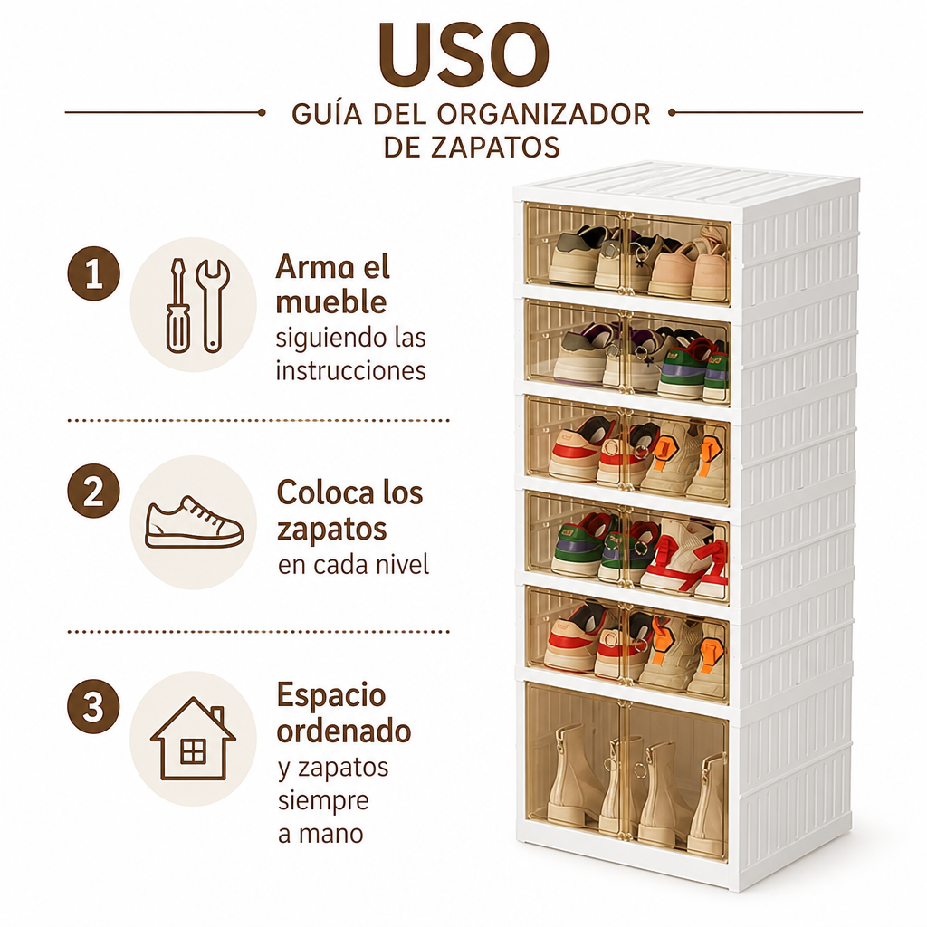 Zapatera Organizador - Guia de Uso 3 Pasos Ecuador