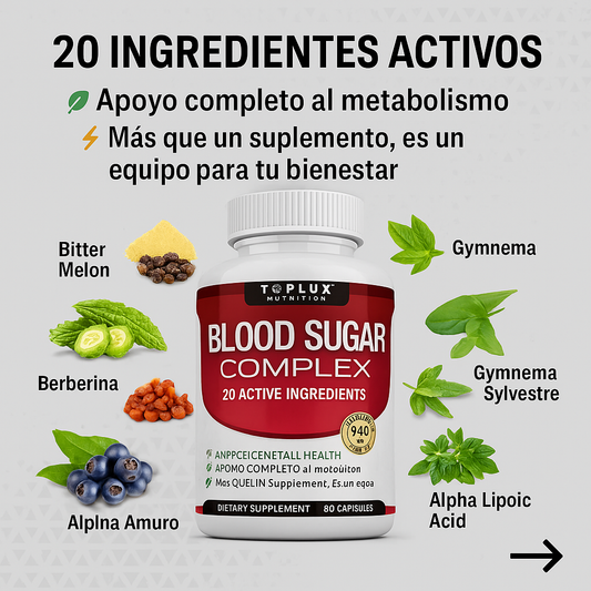 Blood Sugar Complex Toplux - 60 Cápsulas