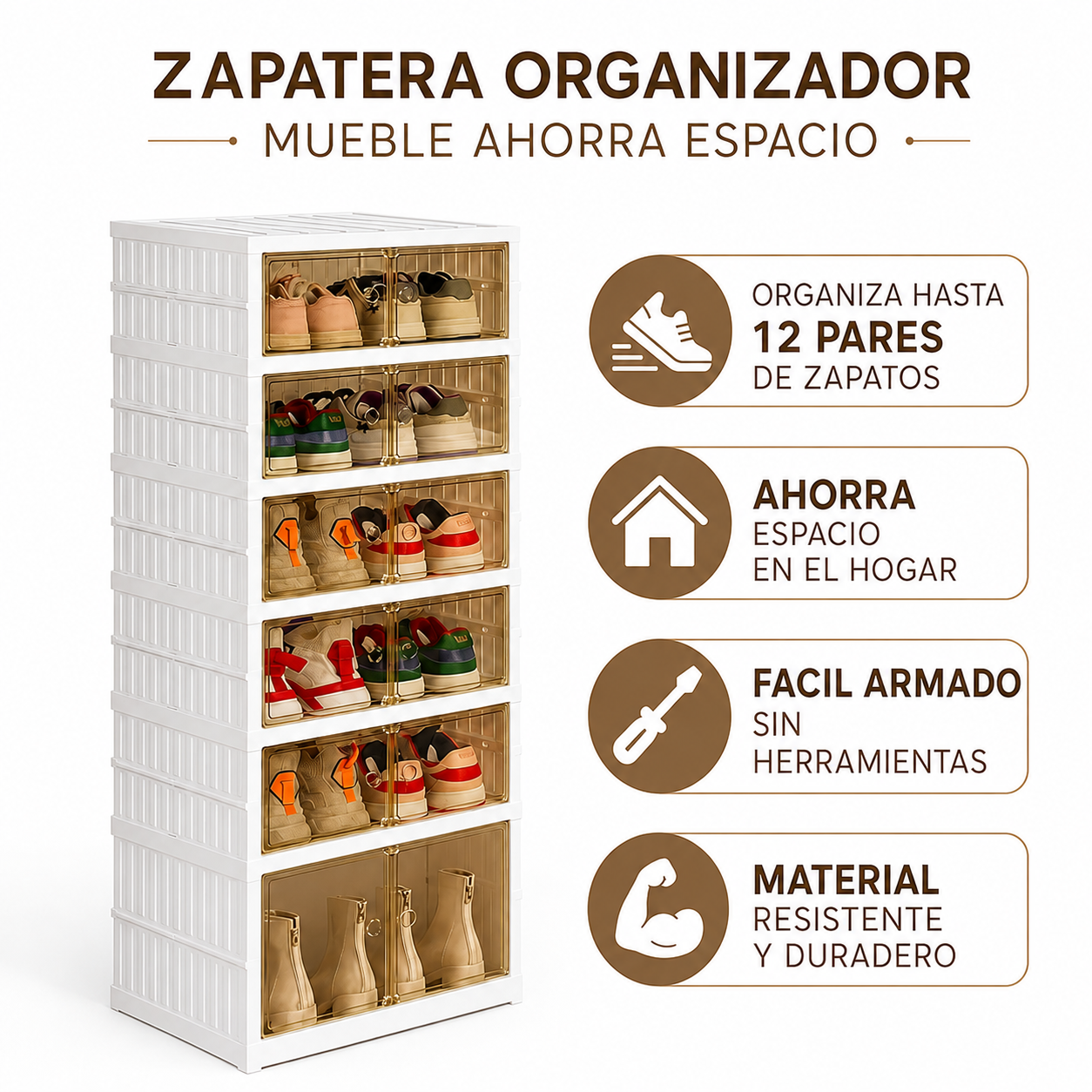 Zapatera Organizador - Mueble Ahorra Espacio para Zapatos