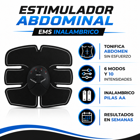 Estimulador Abdominal EMS - Tonificador Muscular Inalambrico