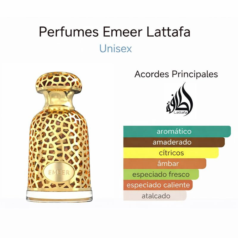 Perfume Emeer Lattafa 100ml - Fragancia Oriental Premium