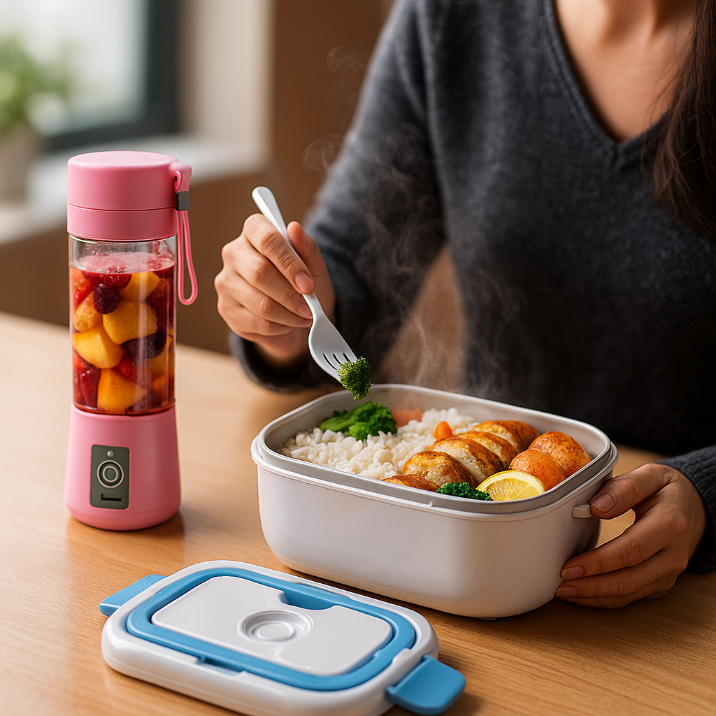 Combo lonchera eléctrica y licuadora