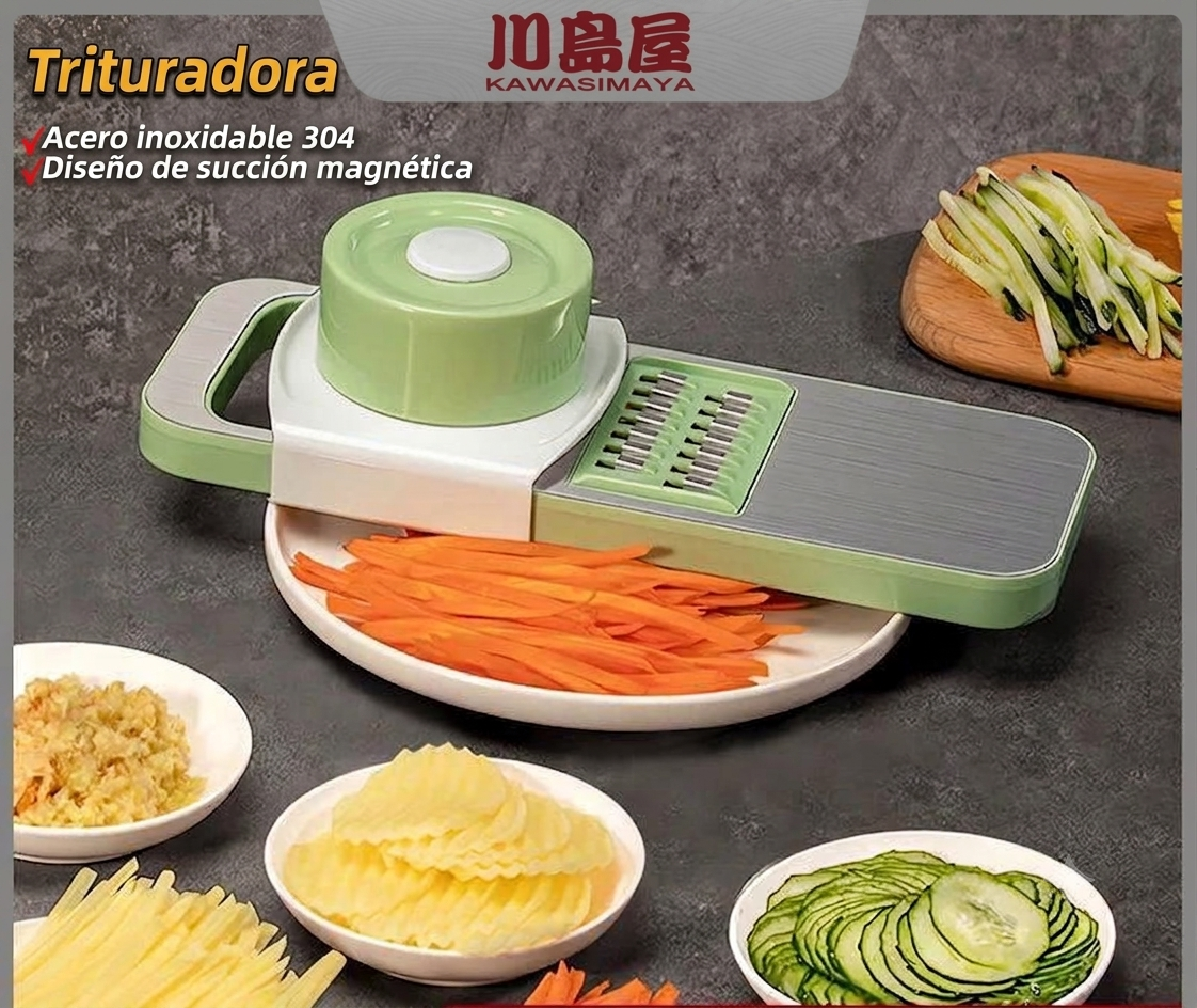 Cortador y Rebanador Multifuncional - Acero Inoxidable Cocina Premium