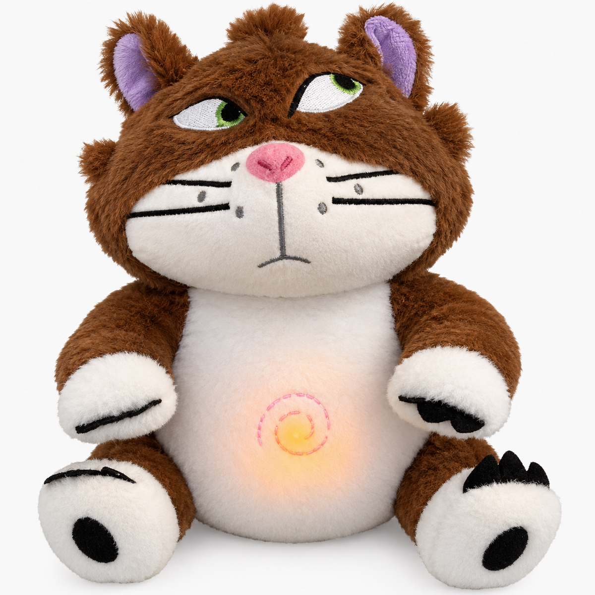 Peluche Gato Lucifer Relajante 30cm - 4 Modos Respira y Música | Regalo Niños