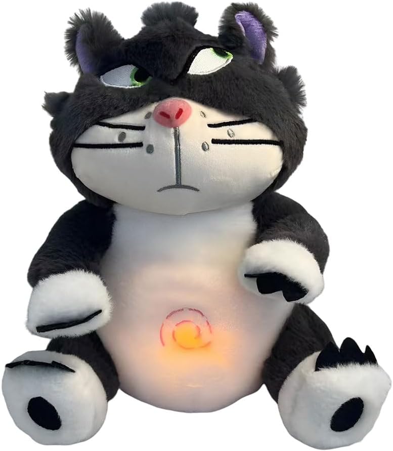 Peluche Gato Lucifer Relajante 30cm - 4 Modos Respira y Música | Regalo Niños