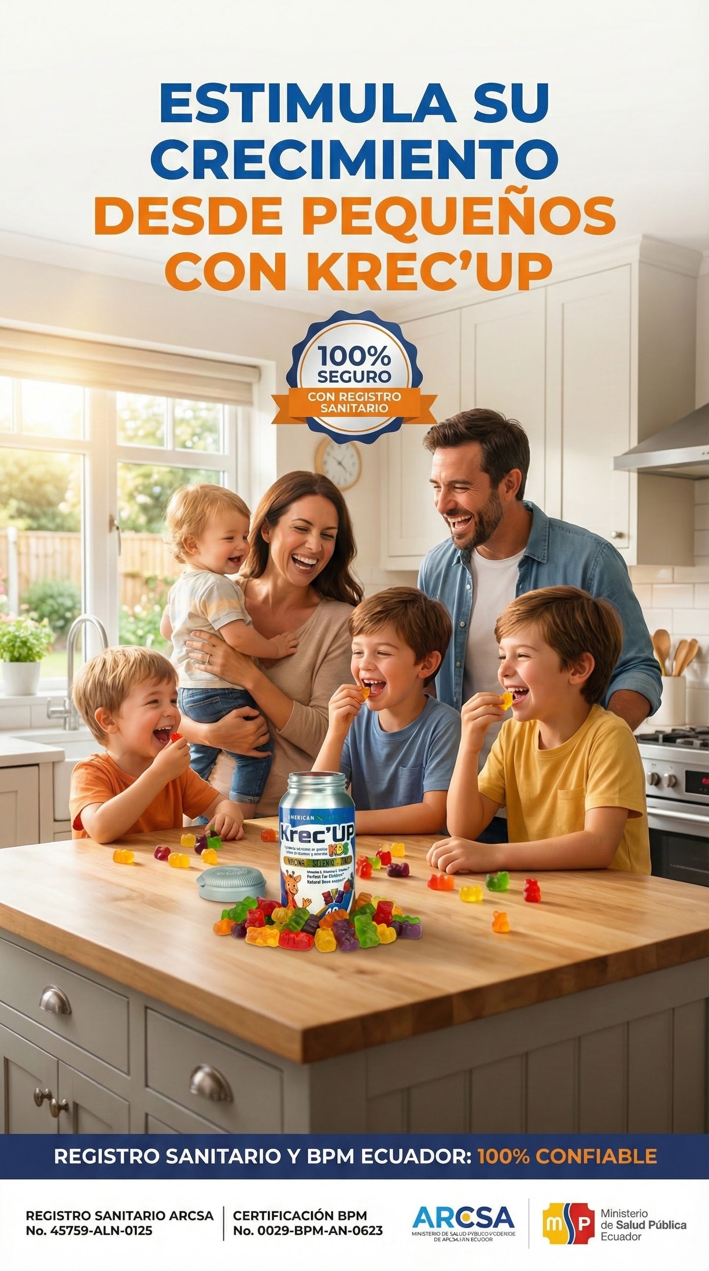 Krec' Up Kids Gomitas 40 - Vitaminas Niños Frutas