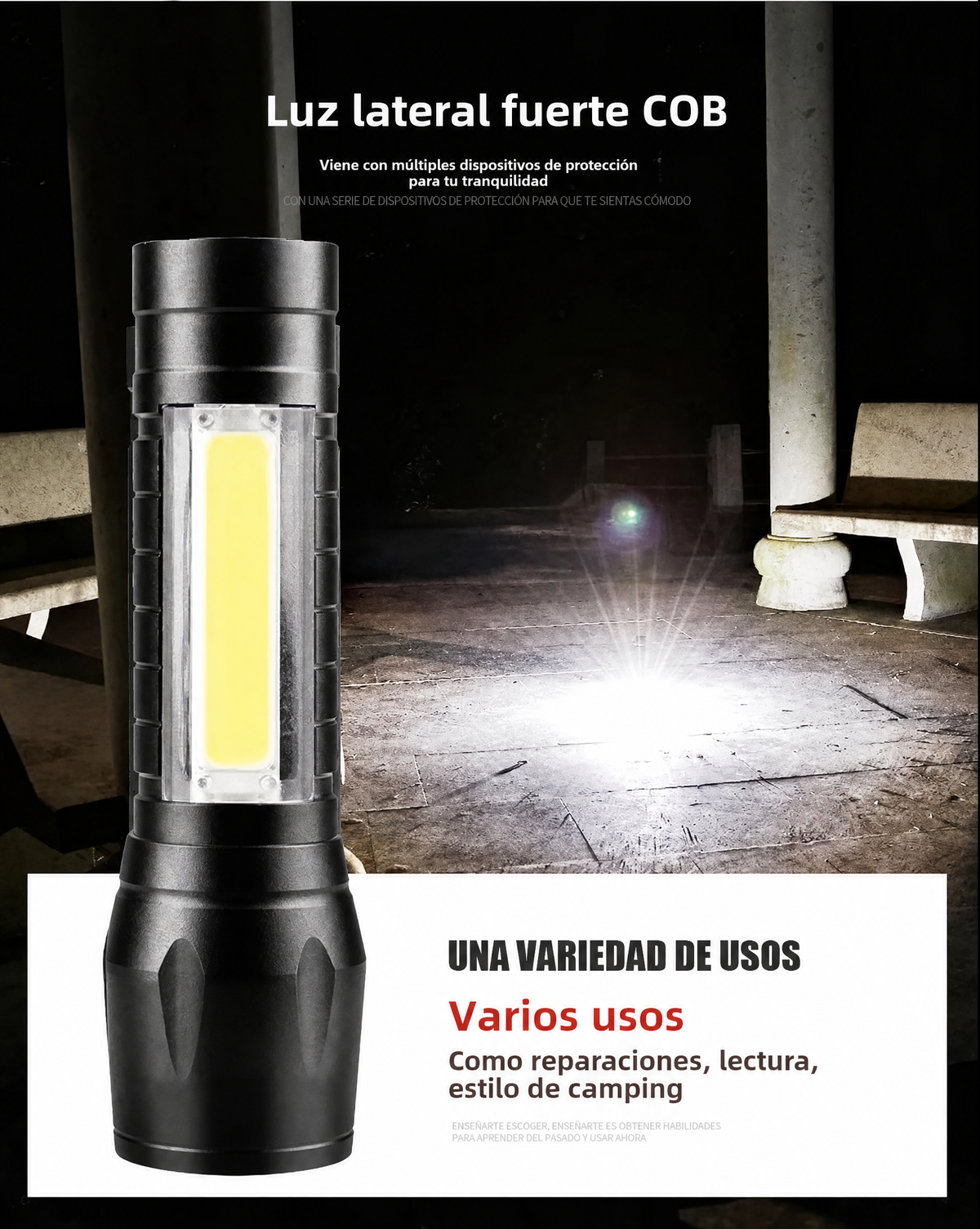 Linterna táctica recargable - vista del producto