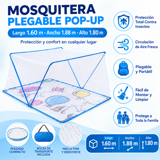 Mosquitero Plegable Portátil - Protección Total Contra Insectos