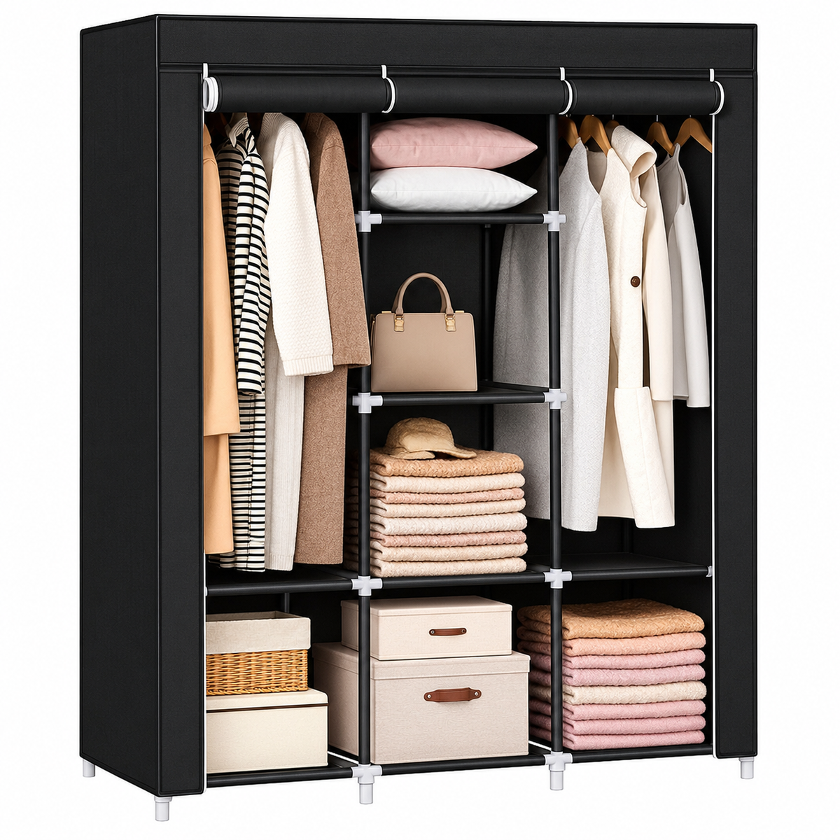 Ropero Closet Armable con 3 Divisiones - Organiza Tu Ropa y Ahorra Espacio