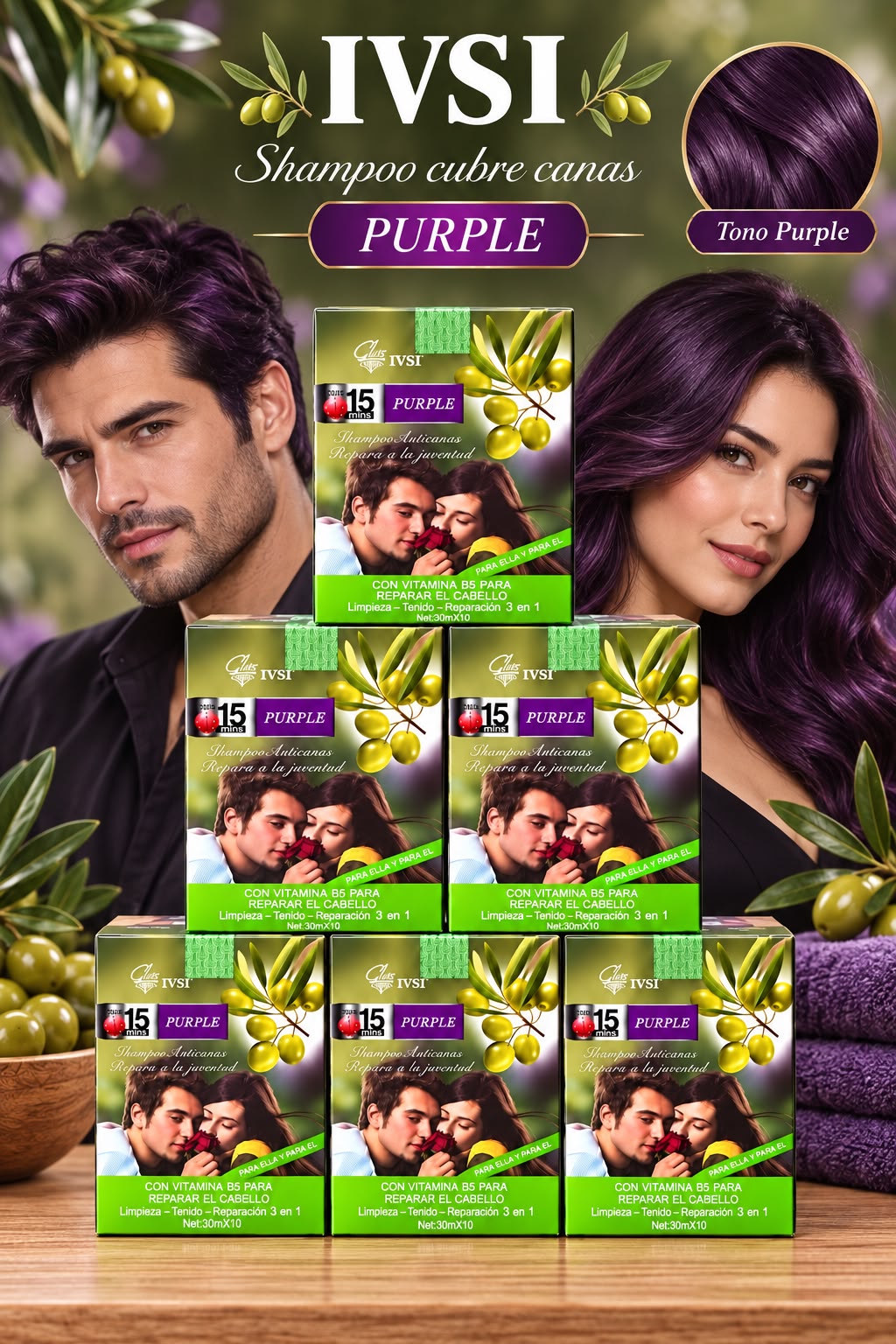 Shampoo Cubre Canas IVSI Caja de Sachets x10 - Cobertura Temporal Natural
