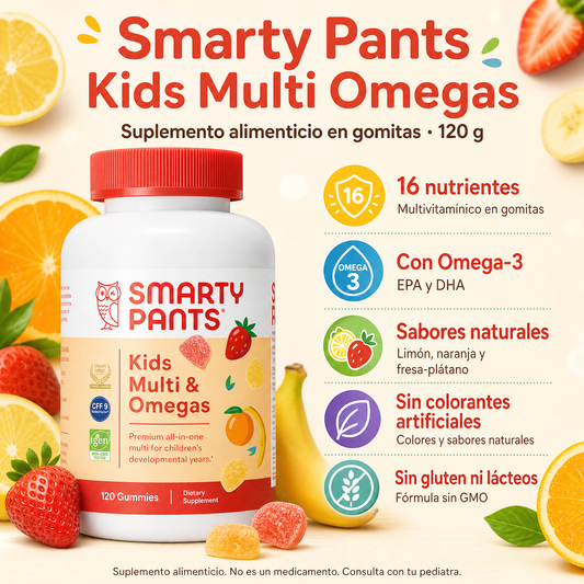 Smarty Pants Kids Multi Omegas - Infografía con características