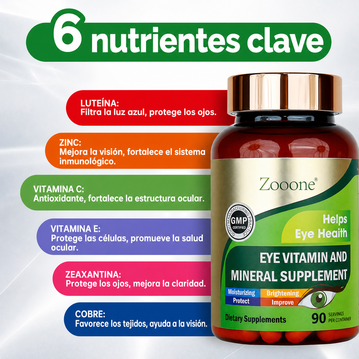 Zooone Vitaminas Oculares 90 Cápsulas - Imagen del producto 1