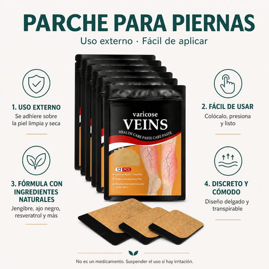 Parche para Piernas - Infografía Uso Externo Fácil de Aplicar Ecuador